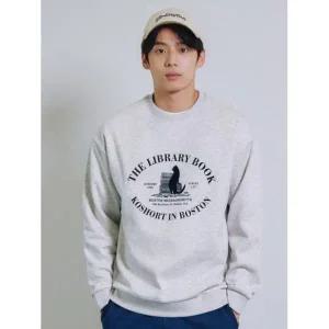 [폴햄] 남성 코숏 플리스 그래픽 맨투맨 PHE4TR1010