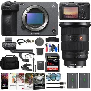 Sony 리퍼제품 소니 FX3 풀프레임 시네마 카메라 ILME-FX3 FE 24-70mm 렌즈 + 64GB 카드 필터 키트 가방 NP