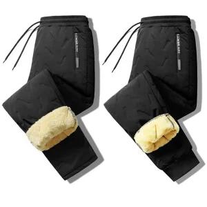 따뜻한 기모 방한 조거 팬츠 방수 트레이닝 겨울 방한 바지 현장 작업복