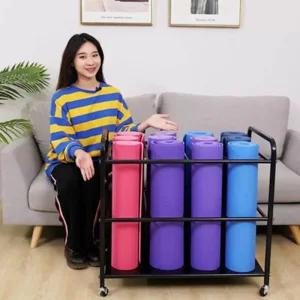 Haeif 수납함 명상매트 폼롤러 필라테스 수납 철제