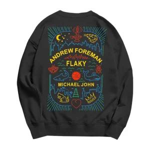 문컬렉션 남녀공용 프린팅 기모 맨투맨 플래키