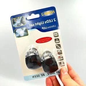 자전거 라이트 안전등 LED 2개 세트 블랙 (WE83AF3)