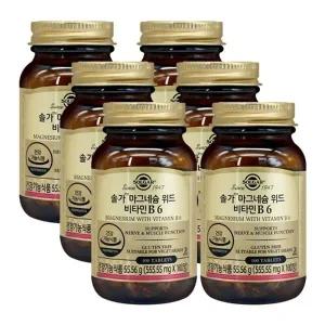 솔가 마그네슘 위드 비타민 B6 100정X6개23276525673596