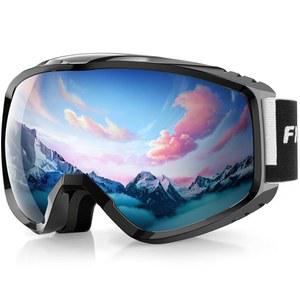 Findway OTG 스키 고글 - 남성 성인 및 청소년용 오버 글래스 스노우보드 김서림 방지 100% 자외선 차단