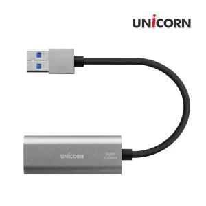 유니콘 VC-100A 캡쳐보드 외장형 USB 3.0 HDMI 녹화 용품 용보 챠펴 스트리밍 비디오 DVD플레이어 영상