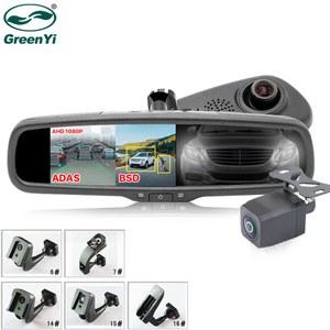 룸미러 블랙박스 GreenYi 듀얼 IPS 자동 디밍 자동차 백미러 모니터 DVR 디지털 비디오 레코더 1080P 브래킷 포함 인치