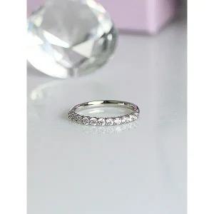 [샤밍주얼리]2미리 다이아 하프 절반 가드링 랩 그로운 레이어드 데일리 14K 18K 반지 선물