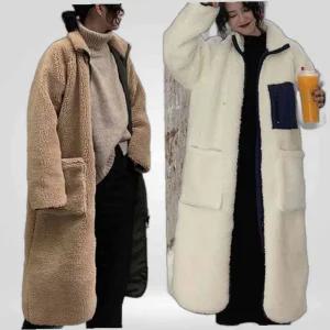롱레트로 2컬러 양면롱자켓 롱후리스자켓 따뜻한 내셔널 잠바 루즈핏 공항패션
