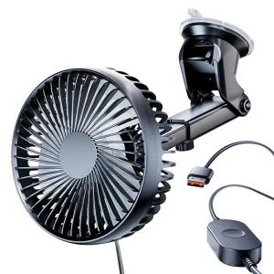 차량용 흡착식 선풍기 3단풍속 강력모터 usb시원한선풍기 자동차용품 미니서큘레이터 용USB