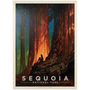 마이퍼즐 세쿼이아 국립공원: 자연의 대성당, 빈티지 포스터 - 프리미엄 1000피스 직쏘 퍼즐