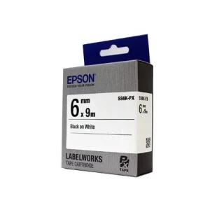엡손 라벨테이프 SS-6K-PX 흰색 6mmX9M 검정글씨검정글씨