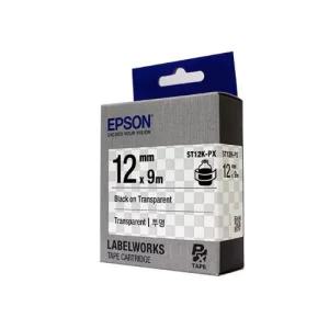 엡손 라벨테이프 ST-12K-PX 투명 12mmX9M 검정글씨검정글씨