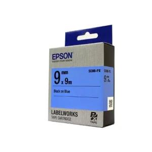 라벨테이프 SC-9B-PX 파랑 9mm 9mmX9M 검정글씨 글씨