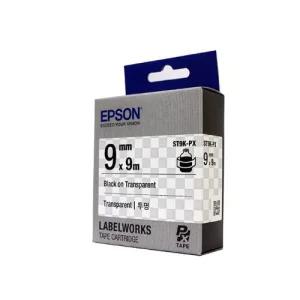 엡손 라벨테이프 ST-9K-PX 투명 9mmX9M 검정글씨검정글씨