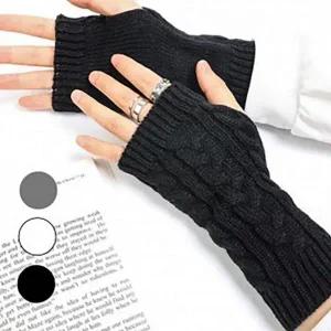 겨울 핸드 워머 방한 핑거리스 꽈배기 핸드 워머 손목