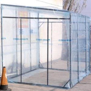 투명 천막 텐트 원터치 자바라 루프탑 3면 창고 주차장 농막 화이트 투명텐트