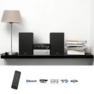 단순개봉상품 필립스 오디오 블루투스 스피커 고출력 CD플레이어 USB FM라디오 시계 알람 타이머 리모컨-S1