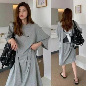 여름옷 베이직 캐쥬얼 롱티셔츠 원피스 올데이 30 대