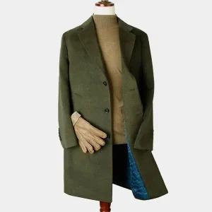 남성 깔끔한 기본 롱코트 누빔 안감 롱자켓 오피스룩 남자코트코디