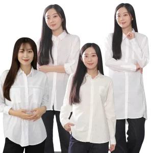 여성 흰색 화이트 정장 여자셔츠모음 남방 출근룩 와이셔츠 아이보리 오피스룩 면접 가을 기본 버튼 봄