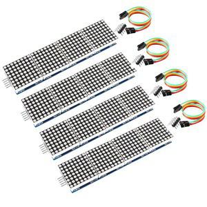 MAX7219 칩, 32x8 LED 매트릭스, 아두이노, ESP32, ESP8266, 라즈베리 파이, 4피스 지원 도트 매트릭스 FC16 4-in-1 디스플레이 모듈