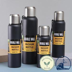 500/750/1000/1500ml 스테인레스 스텐 스틸 보온병 대용량 진공 플라스크 로프 병이있는 절연 텀블러