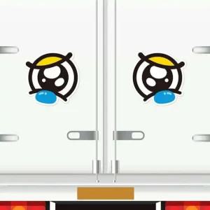 대형차량 졸음운전방지 슬픈왕눈이3 자동차스티커 210x210mm