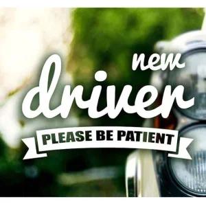 빈티지 뉴드라이버 초보운전스티커-화이트 자동차스티커