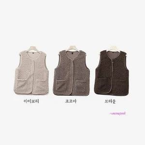 여성 양털 뽀글이조끼 여자 집업 컬리조끼 후리스 간절기 롱 유니클로 플리스yxq117