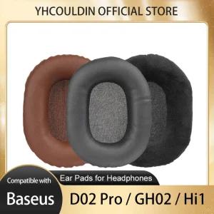 이어캡 이어폰 고무캡 Baseus Hi1 헤드폰 GH02 헤드셋 패드 커버 D02Pro 이어 컵 쿠션 Squre Black Earpads