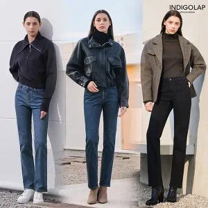 [파격특가] 인디고랩 웜에어 기모 데님 3종, 여성