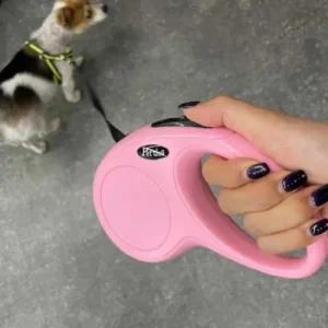 리드줄 핑크 강아지 중형견목줄 강아지자동줄 5m (498tL)