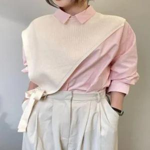 가을 사선라인 형 삼각 라운드넥 케이프 5컬러 (49PGJ)