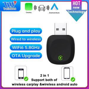 자동 제작된 오토 동글 1 in 안드로이드 카플레이 공장에서 유선 플레이 어댑터 스마트 USB 차량용 플러그 2 앤 연결 무선