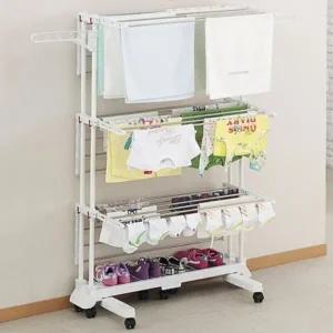 고품질 국산 프리미엄 솔리드 6단빨래건조대-화이트 스텐드 베란...