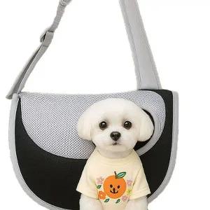 [골드스마일]반려동물 얼굴구멍 슬링 가방 소형견 외출용 펫크로스백소형견