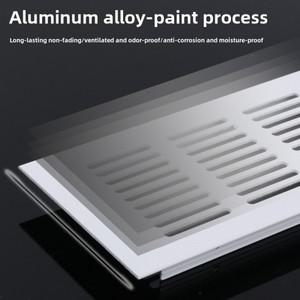 너비 100/150/200mm 환기 그릴 알루미늄 통기성 메쉬 길이 캐비닛 구멍 커버 하드웨어