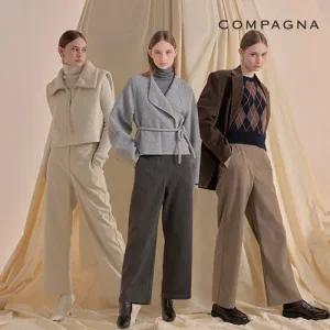 [꼼빠니아] 25FW 헤링본 텐션 기모 팬츠 3종