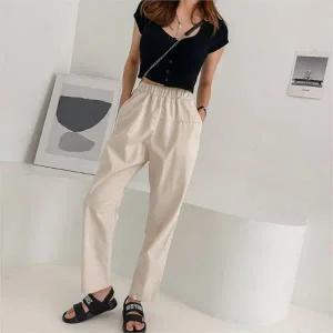 빅사이즈 206 컬러통밴딩배기팬츠 DBNK098