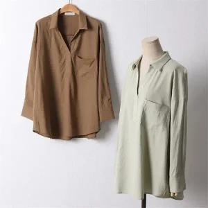 빅사이즈 108 와이넥루즈포켓남방 DPEF130