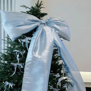 크리스마스 트리 대형 왕리본 드레이프 오너먼트