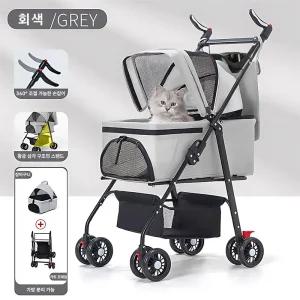 경량 강아지 유모차 퀵 폴딩 탈부착 강아지/고양이 유모차 YB341534