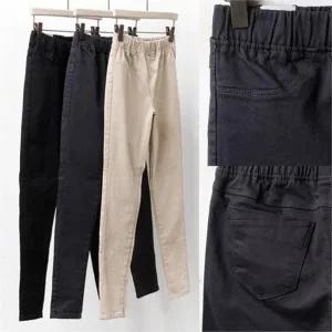 빅사이즈 여성 베이직 면 스판 스키니 H213100