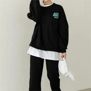 빅사이즈 프린팅무드기모맨투맨 DSOC349