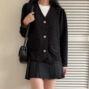 빅사이즈 209 브이넥포켓트위드자켓 DBNK297