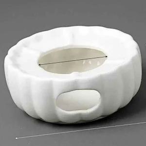 [셀러에이드]도자기 티 워머 화이트 티팟 차 양초