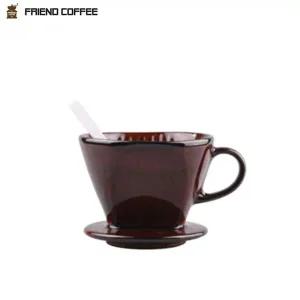 도자기 커피 드리퍼 102 브라운 추출기 필터용기