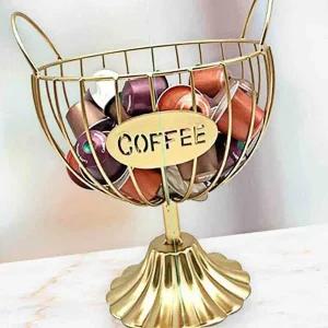 [골드스마일]커피 캡슐 보관함 금속 바구니 받침대 보관 용기