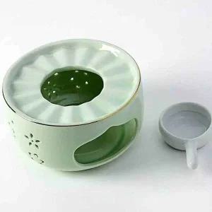 [골드스마일]도자기 차 워머 민트 색상 티팟 여유로운 티타임 용품