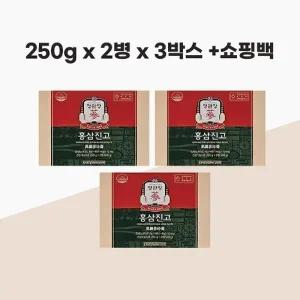 정관장 홍삼진고 250g 2병 x 3박스+쇼핑백 홍삼진액 홍삼농축액 떠먹는홍삼 부모님선물